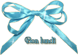 Gif animé Bon lundi ruban bleu